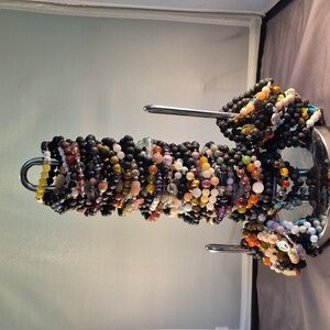 Handmade Lava Bead Gemstone Bracelets! Great Stocking Stuffers!